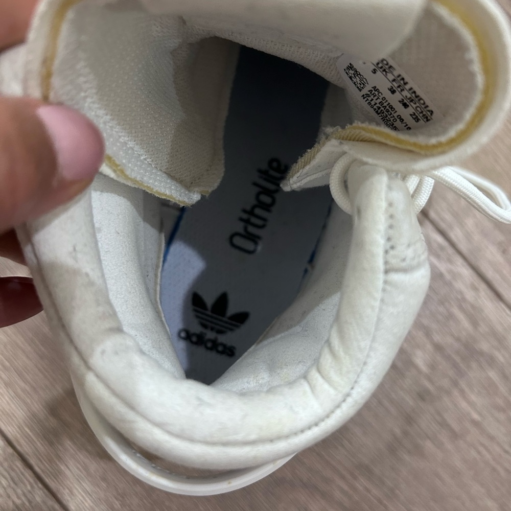 ADIDAS • White High Top Tubular Sneakers • 5.5 - Picture 8 of 8